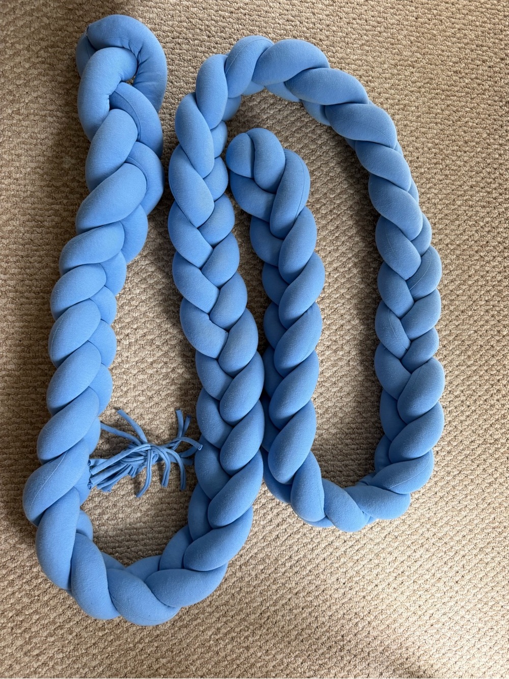 Braided Bed Rail Bumper - Blue